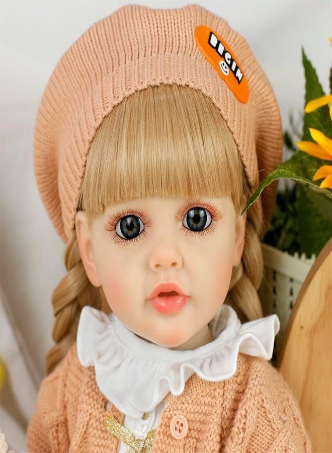 OOTLO Lifelike Reborn Baby Dolls Girl 22 Inch Baby Doll Realistic Newborn Girl Silicone, Cloth Body Adorable Reborn Baby Doll Real Life Babies Reborn Doll Toys with Accessories Birthday Gift for Kids - Image 1